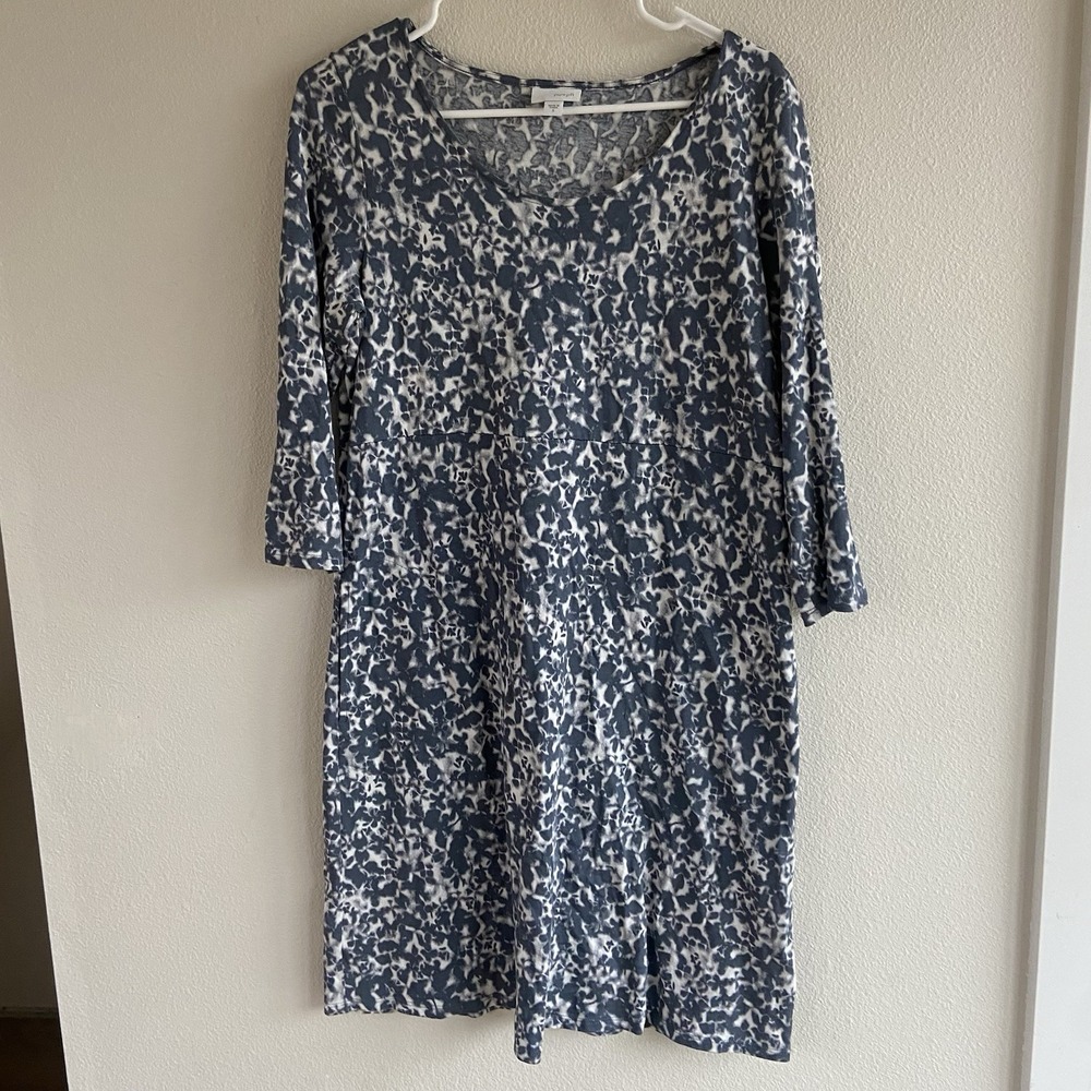 J.‎ Jill Pure Jill Women's Shift Dress Small Abstract Blue White Artsy Modest
